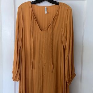 Rachel Pally shadow stripe manon dress - marigold